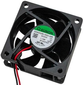 EE60252B2-000U-A99, Вентилятор осевой, 24В DC, 60х60х25мм, подшипник качения, 0,045А, 1,08Вт, 3800об/мин
