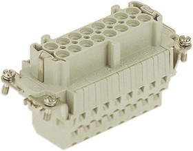 09330162772, Heavy Duty Power Connector Insert, 16A, Female, HAN ESS Series, 16 Contacts 09330162772, Heavy Duty Power Connector Insert, 16A, Female, HAN ESS Series, 16 Contacts