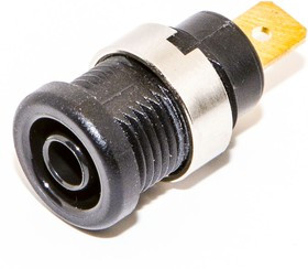 BU-P72913-0, Black Female Banana Socket, 4 mm Connector, Solder Termination, 36A, 1000V, Gold Plating