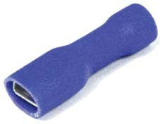 Клемма розетка, 4,8x0,5, обжимная, изолированная синяя