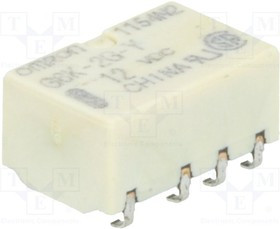 G6K-2G-Y-12DC, Реле электромагнитное, DPDT, Uобмотки 12VDC, 0,3A/125VAC, 100мВт
