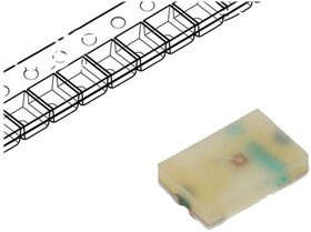 HSMG-C177, Светодиод smd 2х1,25мм/зеленый/572нм/ 4.5-15мкд/матовый/170°