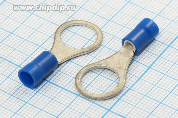 Клемма"O", d10,5мм, 1,5-4,0мм2, обжимная, синий Клемма"O", d10,5мм, 1,5-4,0мм2, обжимная, синий