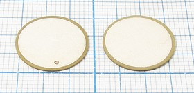 Пьезоэлемент ультразвуковой, размер 15.0x 0.5, форма диск, марка материала ЦТС-19, модель ЦТ13