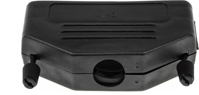 86303641CLF, Thermoplastic D Sub Backshell, 50 Way, Strain Relief