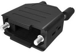 86303641CLF, Thermoplastic D Sub Backshell, 50 Way, Strain Relief