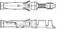 163088-1, Контакт, Multimate, Серия Type III+, Гнездо, Обжим, 24-20 AWG
