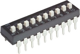 1825360-6, DIP Switches / SIP Switches ADE10A04=10 POS DIP SWITCH