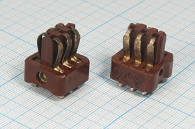 Прямоугольный соединитель штекер, 6 контактов, 6А 600В, РШАВ6; №2615 штек ПрС\\ 6C\\\РШАВ6
