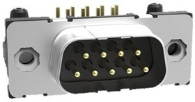 023136, TMC 9 Way Through Hole D-sub Connector Plug, 2.84mm Pitch, with M3 Inserts