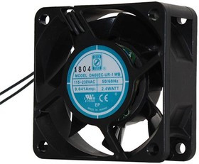 OA60EC-UR-1WB, EC Fans EC Axial Fan, Universal Range, 60x60x25mm, 115VAC/230VAC, 19.5CFM, Ball, Leads