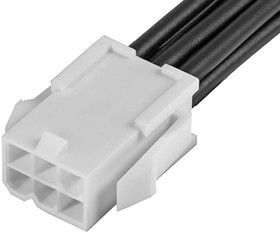 215326-2063, Rectangular Cable Assemblies MINIFIT JR DR R-S 6CKT 600MM Au