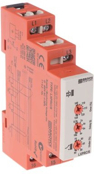 LXPRC/S 400V, Phase, Voltage Monitoring Relay, 3 Phase, SPDT, DIN Rail