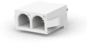 350787-3, Conn Shrouded Header (4 Sides) HDR 2Power POS 6.35mm Solder ST Thru-Hole Bag