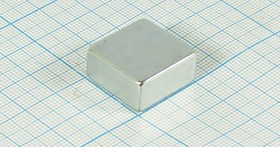 Магнит 20,0x20,0x10, параллелепипед, рабочая температура -60~80C, Ni, класс N35