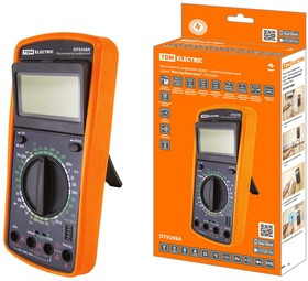 Мультиметр цифровой ударо- пыле- защищенный серия "МастерЭлектрик", DT9208A TDM
