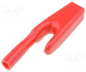 310-0500, ALLIGATOR CLIP INSULATING BOOT, PVC, RED, 95MM L