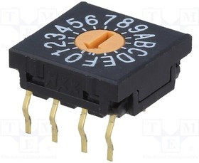 FR01FR16P-S, Coded Rotary Switches 10MM HEXADECIMAL 16P REAL CODED