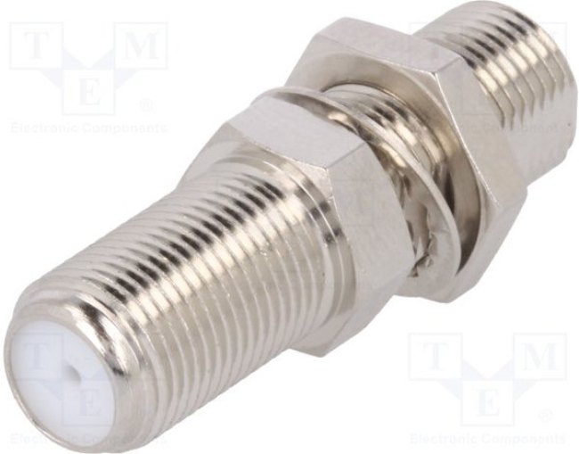 J01602A0000, Straight 75 RF Adapter Type F Socket to Type F Socket 3GHz