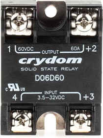 D06D60, Solid State Relay, 60 A Load, Surface Mount, 60 V dc Load, 32 V Control D06D60, Solid State Relay, 60 A Load, Surface Mount, 60 V dc Load, 32 V Control