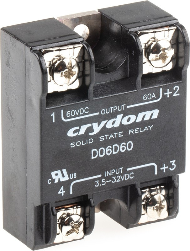 D06D60, Solid State Relay, 60 A Load, Surface Mount, 60 V dc Load, 32 V Control D06D60, Solid State Relay, 60 A Load, Surface Mount, 60 V dc Load, 32 V Control