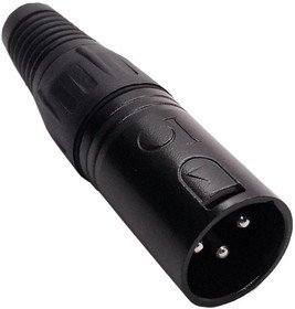 IO-XLR3-M-BK, XLR CONNECTOR, PLUG, 3POS, CABLE