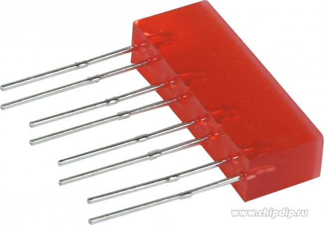 L-865/4IDT, Светодиодный модуль 5х22мм/красный/ 625нм/5-10мкд/120°