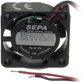 MFB25B12, Axial Fan DC 25x25x6.5mm 12V 1.4m³/h