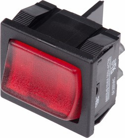 H8653VBNAA, Illuminated DPST, On-Off Rocker Switch Panel Mount
