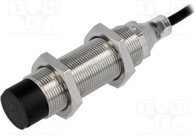 E2BM18LN16WPC12M, Датчик индуктивный, 10-30ВDC, М18, Подключение провод 2м, IP67