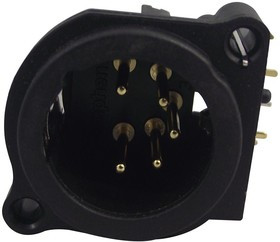 AC5MAH-AU-B, Аудио разъем XLR, 5 контакт(-ов), Штекер, Монтаж на Печатную Плату