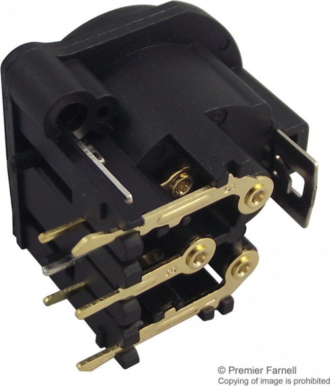 AC5MAH-AU-B, Аудио разъем XLR, 5 контакт(-ов), Штекер, Монтаж на Печатную Плату