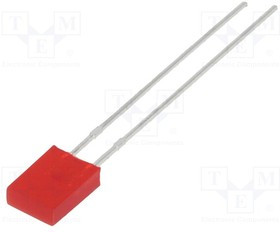 SSL-LX2573ID, LED; rectangular; 2x5x7mm; red; 4mcd; 140°; Front: flat; 10mA
