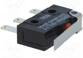 D2SW-01L1T, Микропереключатель SNAP ACTION; с рычагом; SPDT; 0,1A/125ВAC