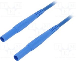 XMS-419-15023, Измерительный провод, силикон, 1,5м, синий, 32А