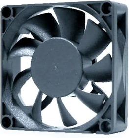 OD7020-12HB, DC Fans DC Fan, 70x70x20mm, 12VDC, 41.5CFM, 0.35A, 4500RPM, Dual Ball, 2x Lead Wires