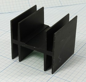 Охладитель (радиатор охлаждения) 50x 55x 50, тип G01, аллюминий, BLA053-50, черный