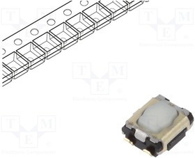 EVPAAQ02W, Микропереключатель TACT, SPST, Пол: 2, SMT, нет, 3,5Н, 1,7мм, белый