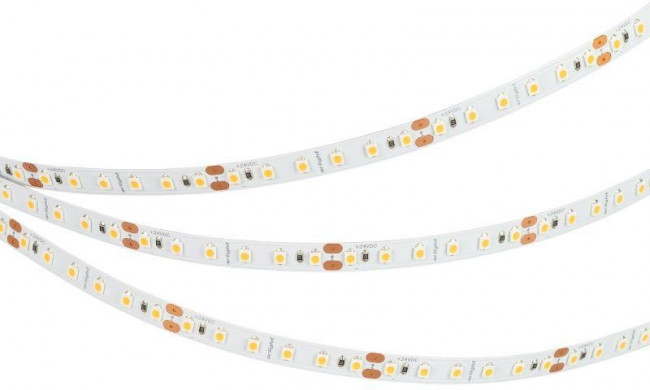 Лента светодиодная NT-A120-8mm 24V Warm 3000К 9.6Вт/м IP20 3528 открыт. (уп.5м) Arlight 033522