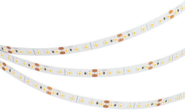 Лента светодиодная NT-A120-8mm 24V Warm 3000К 9.6Вт/м IP20 3528 открыт. (уп.5м) Arlight 033522