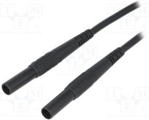 XMF-419-10021, Измерительный провод, 32А, изолированный, Дл: 1м, черный XMF-419-10021, Измерительный провод, 32А, изолированный, Дл: 1м, черный