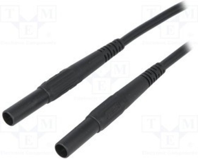 XMF-419-10021, Измерительный провод, 32А, изолированный, Дл: 1м, черный
