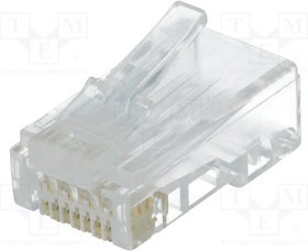 RJ45W-CAT6U, Вилка, RJ45, PIN: 8, Кат: 6, Конф: 8p8c, на провод, IDC, обжим