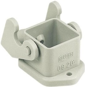 09200030320, Heavy Duty Power Connectors HAN 3A BULKHEAD MNT 1 LEVER GREY PLASTIC