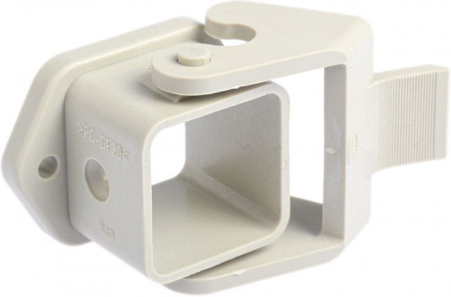 09200030320, Heavy Duty Power Connectors HAN 3A BULKHEAD MNT 1 LEVER GREY PLASTIC