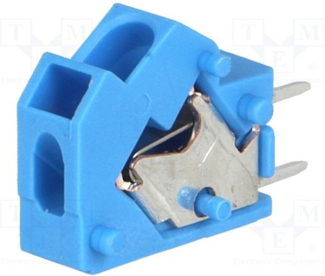 254-844, Зажимная рейка для печатных плат, угловой 45°, 5мм, на PCB, 24А 254-844, Зажимная рейка для печатных плат, угловой 45°, 5мм, на PCB, 24А