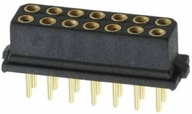 M80-8501445, PCB Receptacle, вертикальный, Board-to-Board, Wire-to-Board, 2 мм, 2 ряд(-ов), 14 контакт(-ов)
