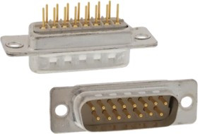 172-015-112R001, 172 15 Way Panel Mount D-sub Connector Plug, 10.9mm Pitch