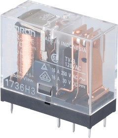 G2R-1-E 24DC, Реле 1 переключ. 24VDC, 16A/250VAC SPDT