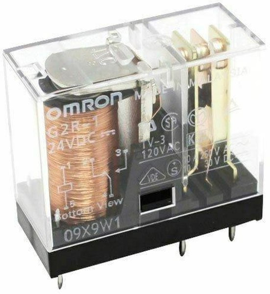 G2R-1-E 24DC, Реле 1 переключ. 24VDC, 16A/250VAC SPDT